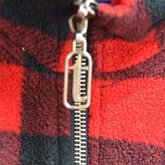 Vintage Tommy Hilfiger fleece  checked plaid sweatshirt made in TAIWAN - Picture 5 of 8